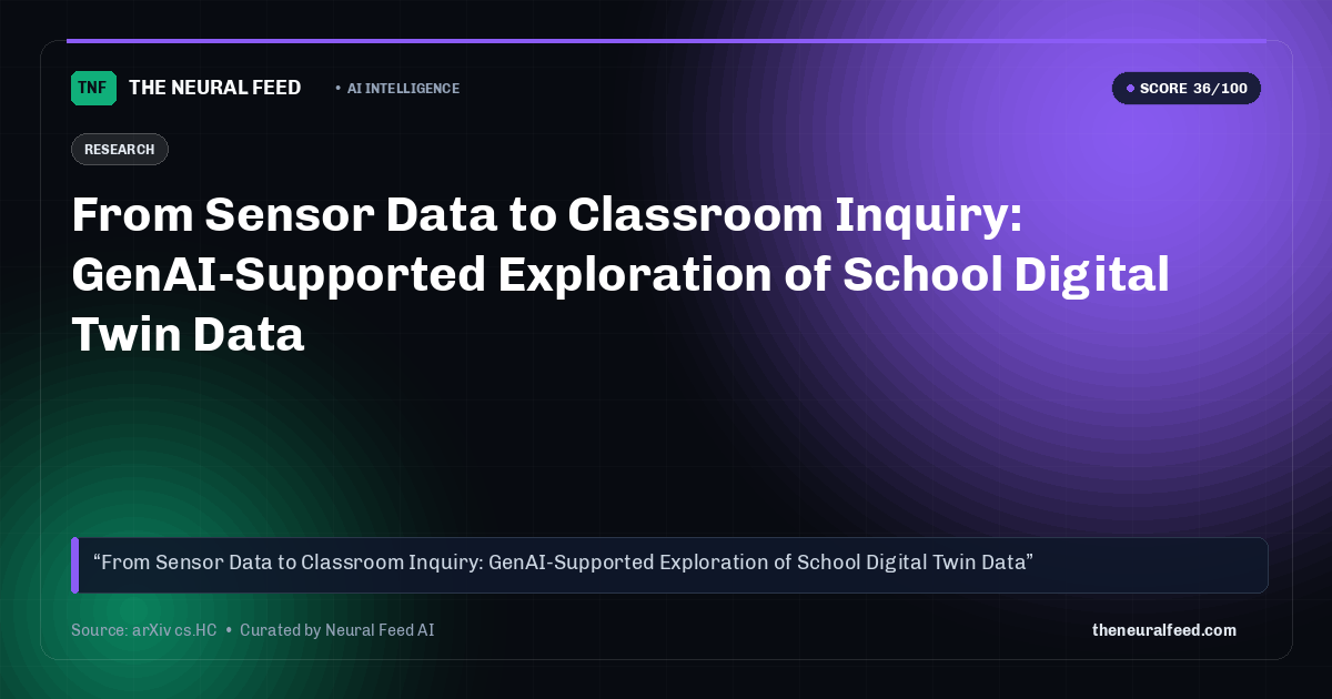 From Sensor Data to Classroom Inquiry: GenAI-Supported Exploration of School Digital Twin Data