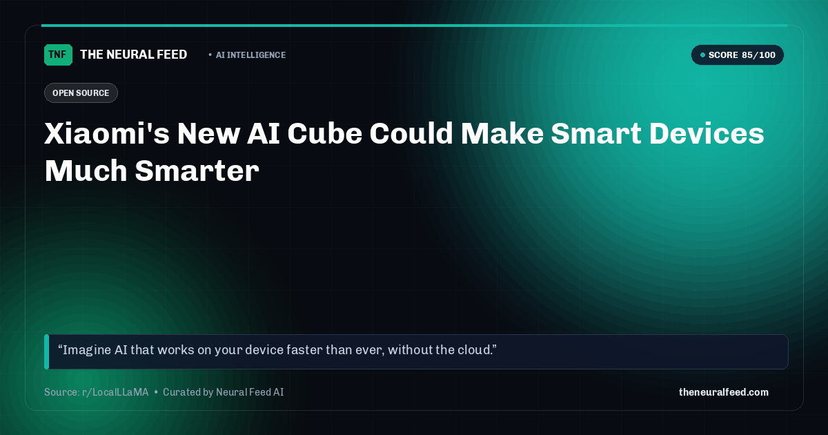 Xiaomi's New AI Cube Could Make Smart Devices Much Smarter