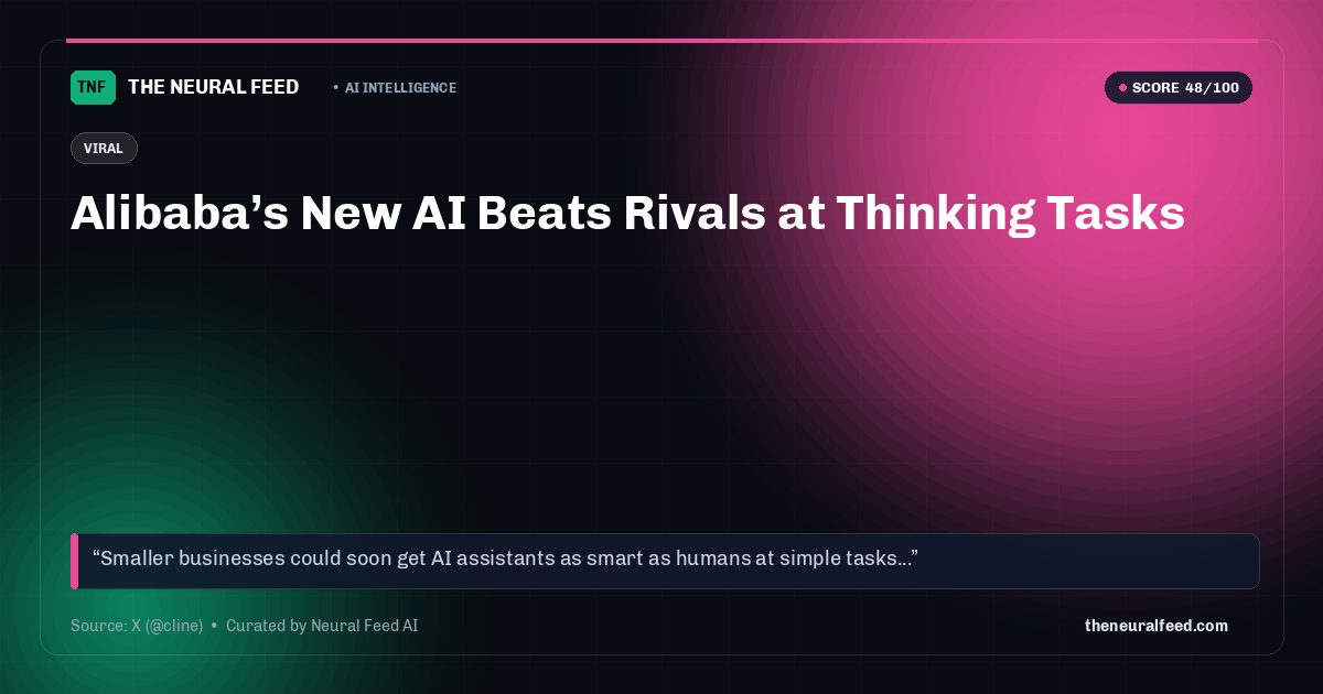 Alibaba’s New AI Beats Rivals at Thinking Tasks
