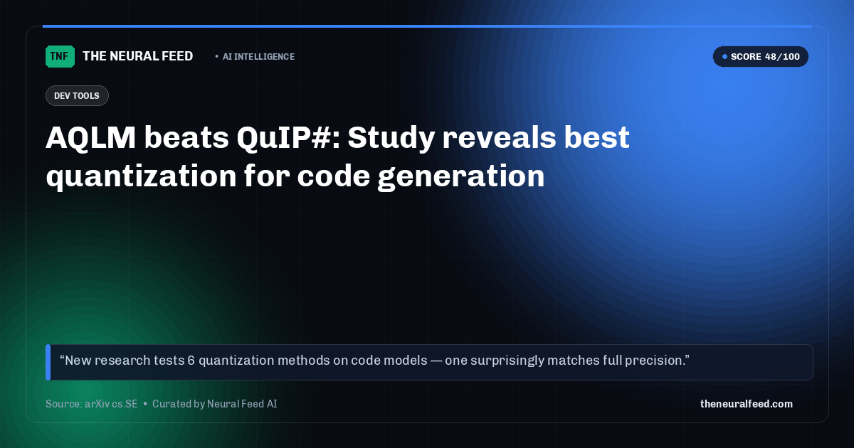 AQLM beats QuIP#: Study reveals best quantization for code generation