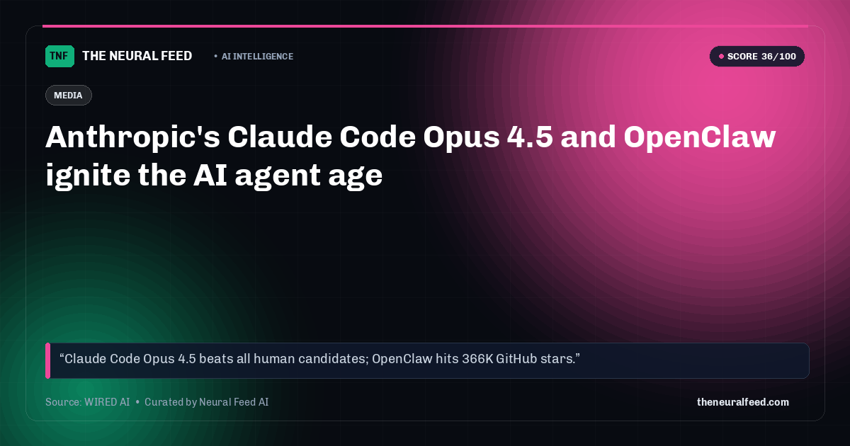 Anthropic's Claude Code Opus 4.5 and OpenClaw ignite the AI agent age