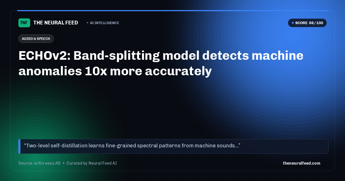ECHOv2: Band-splitting model detects machine anomalies 10x more accurately