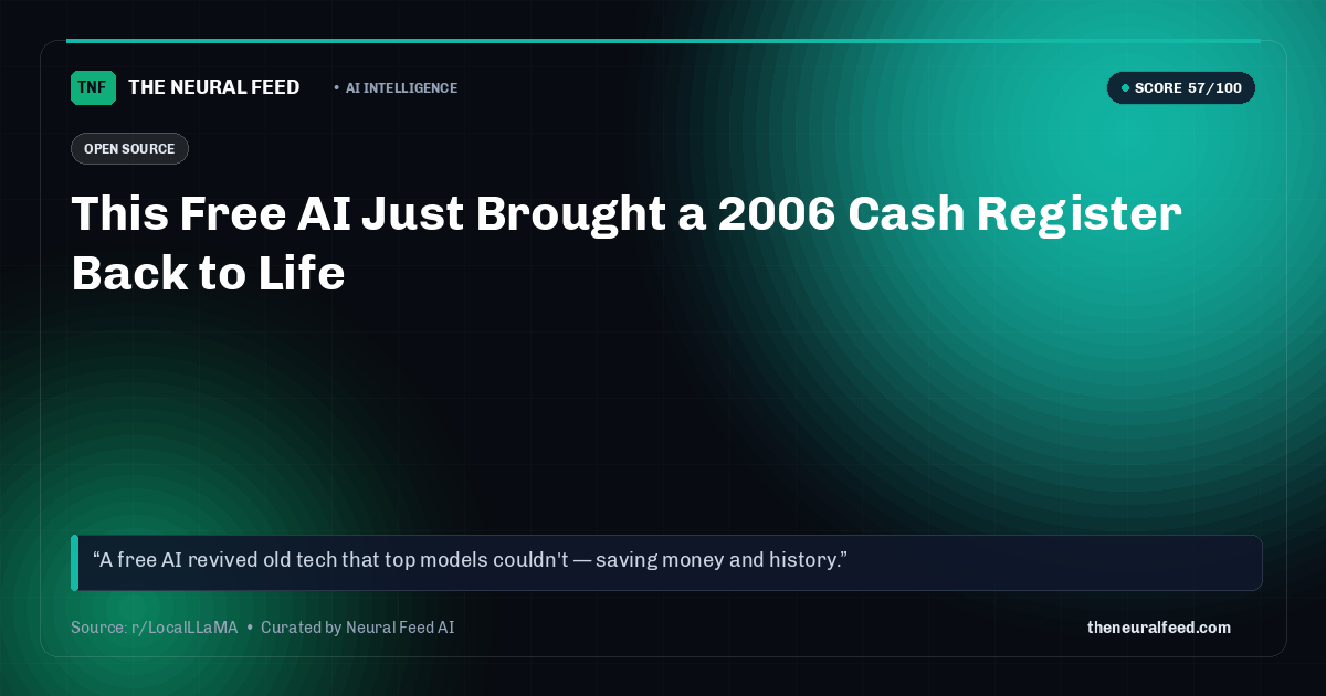 This Free AI Just Brought a 2006 Cash Register Back to Life