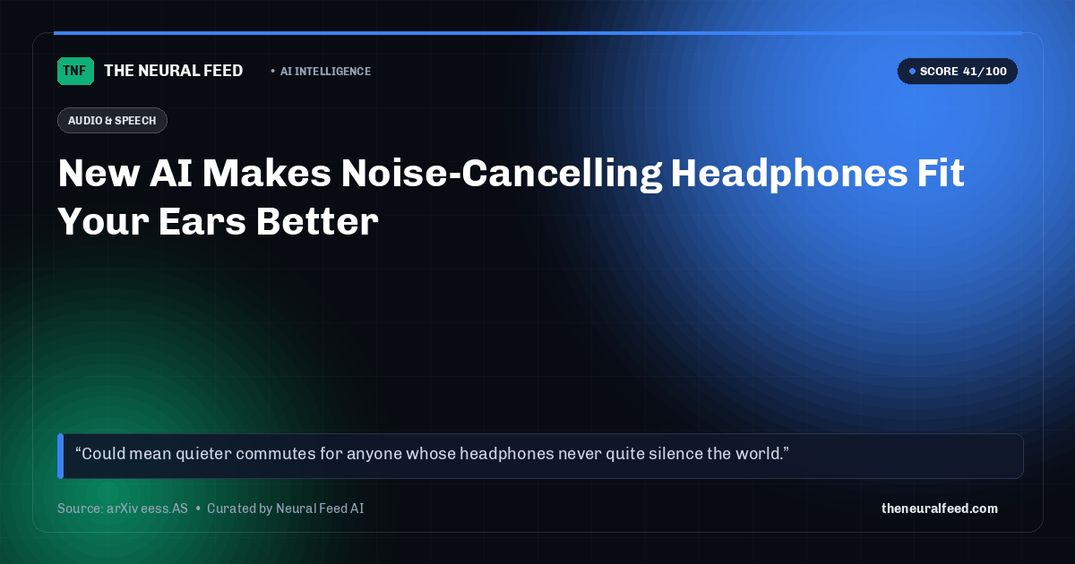 New AI Makes Noise-Cancelling Headphones Fit Your Ears Better