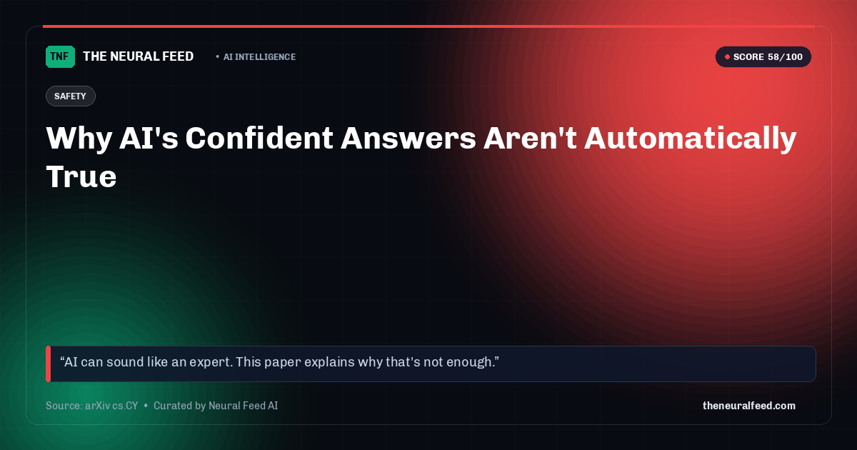 Why AI's Confident Answers Aren't Automatically True