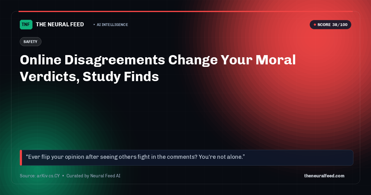 Online Disagreements Change Your Moral Verdicts, Study Finds