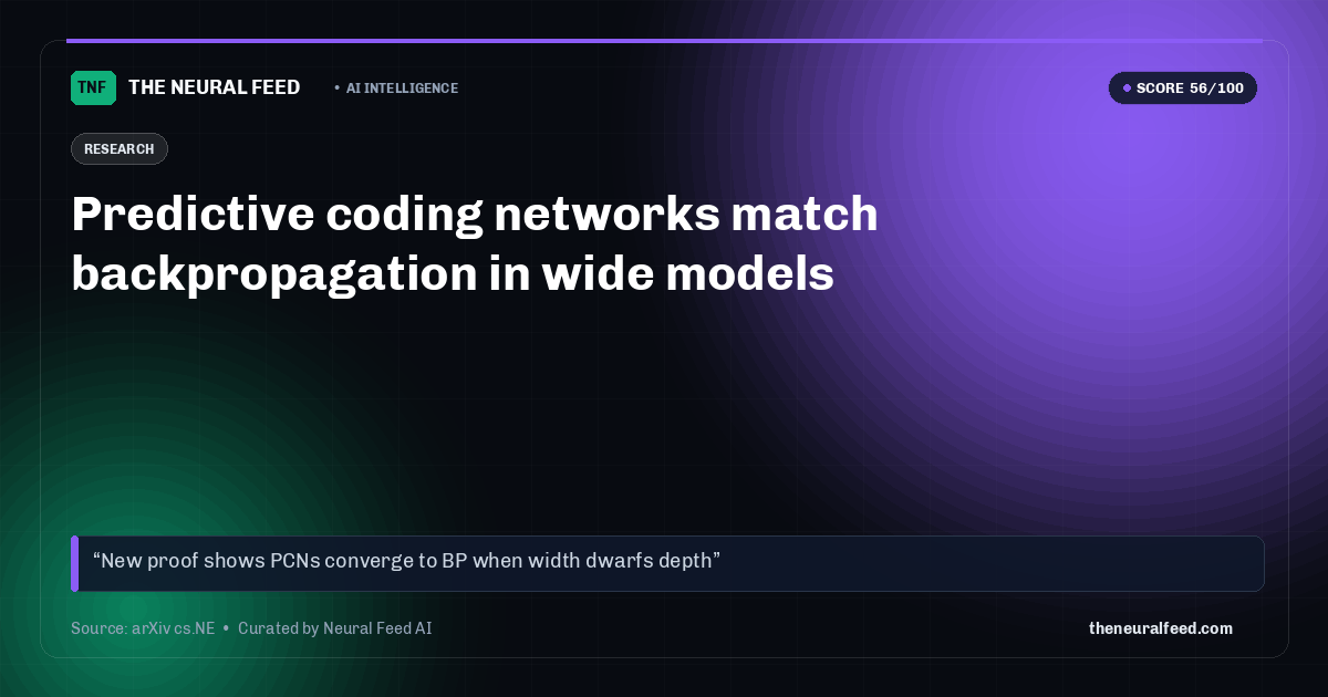 Predictive coding networks match backpropagation in wide models