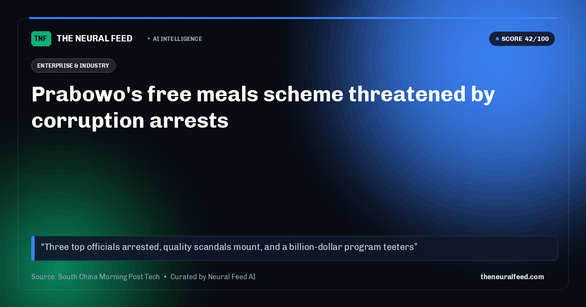 Prabowo's free meals scheme threatened by corruption arrests