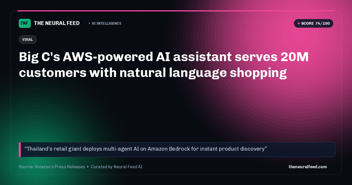 Big C's AWS-powered AI assistant serves 20M customers with natural language shopping
