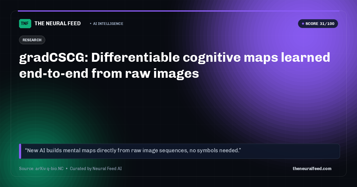 gradCSCG: Differentiable cognitive maps learned end-to-end from raw images