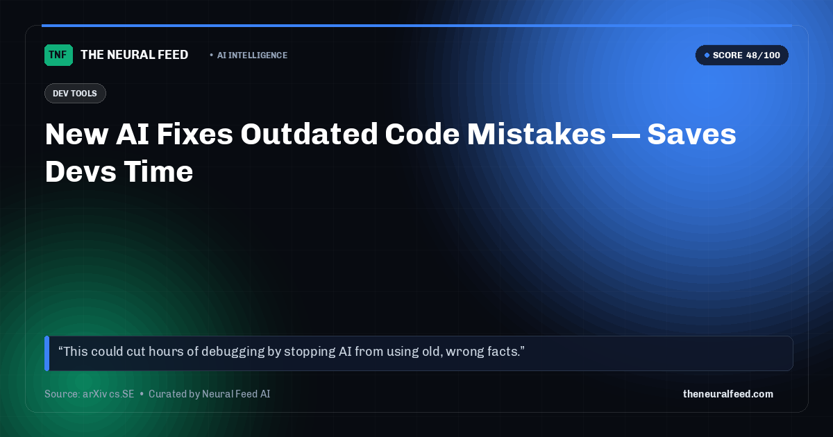 New AI Fixes Outdated Code Mistakes — Saves Devs Time