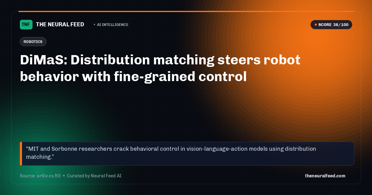 DiMaS: Distribution matching steers robot behavior with fine-grained control
