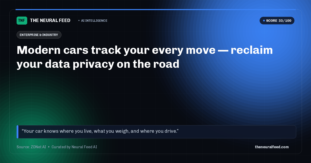 Modern cars track your every move — reclaim your data privacy on the road