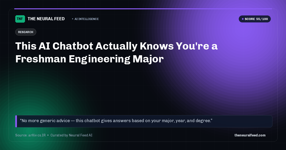 This AI Chatbot Actually Knows You're a Freshman Engineering Major