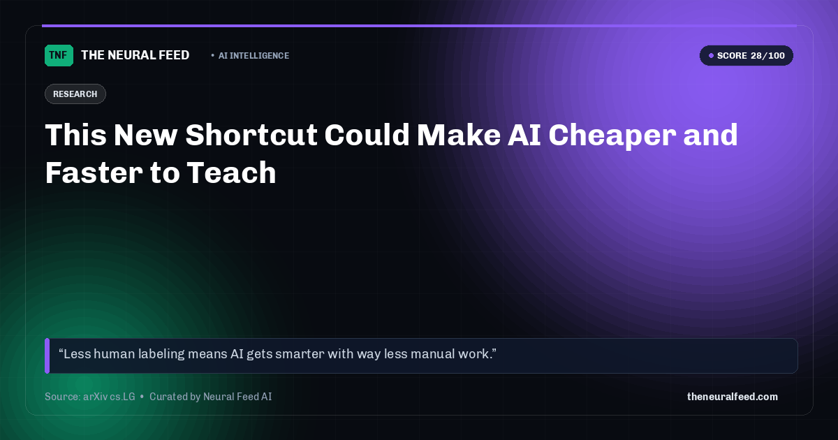 This New Shortcut Could Make AI Cheaper and Faster to Teach