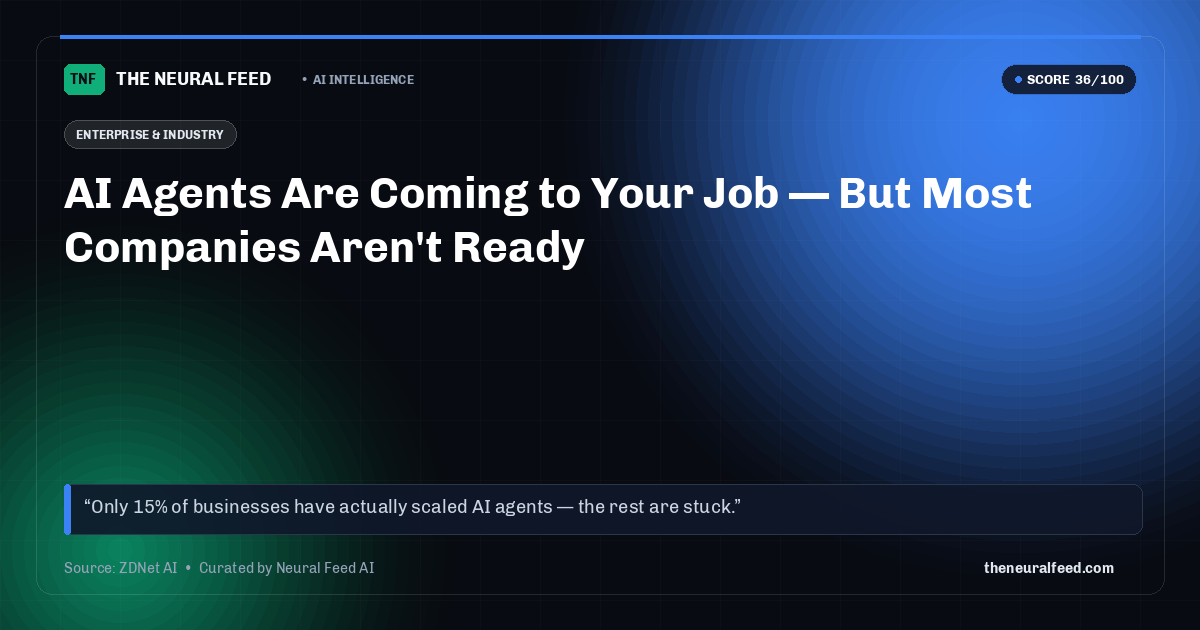 AI Agents Are Coming to Your Job — But Most Companies Aren't Ready
