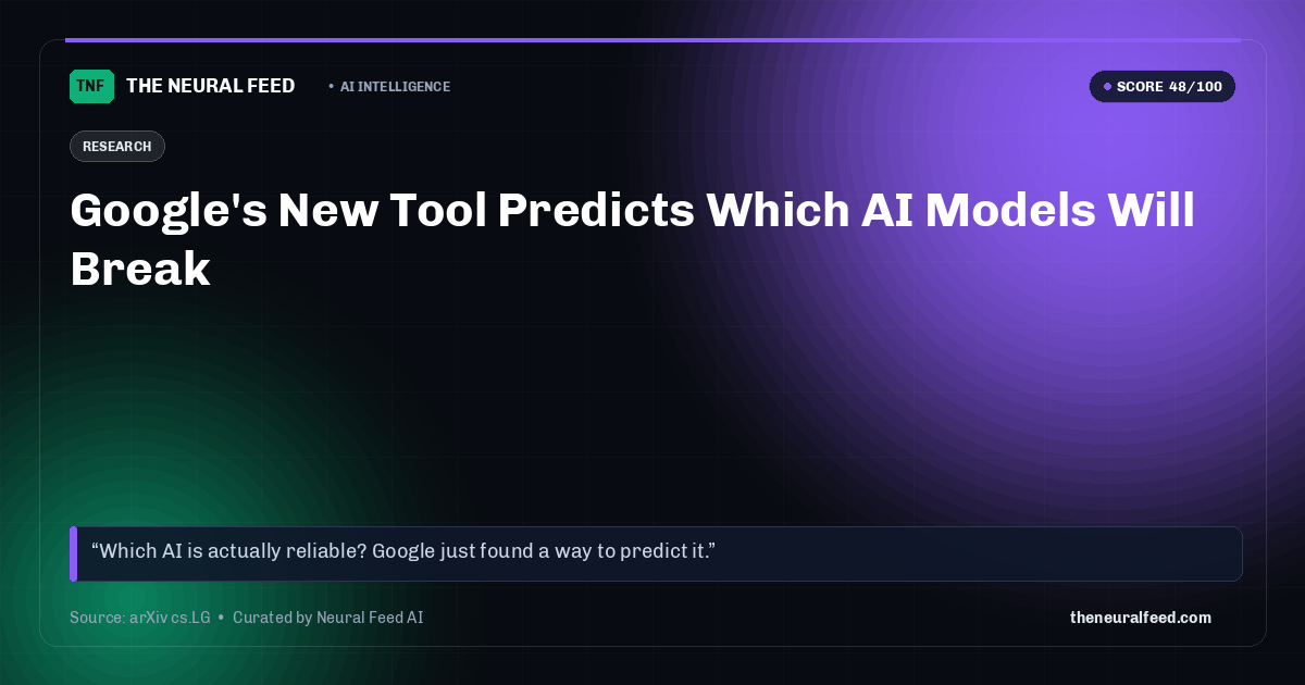 Google's New Tool Predicts Which AI Models Will Break
