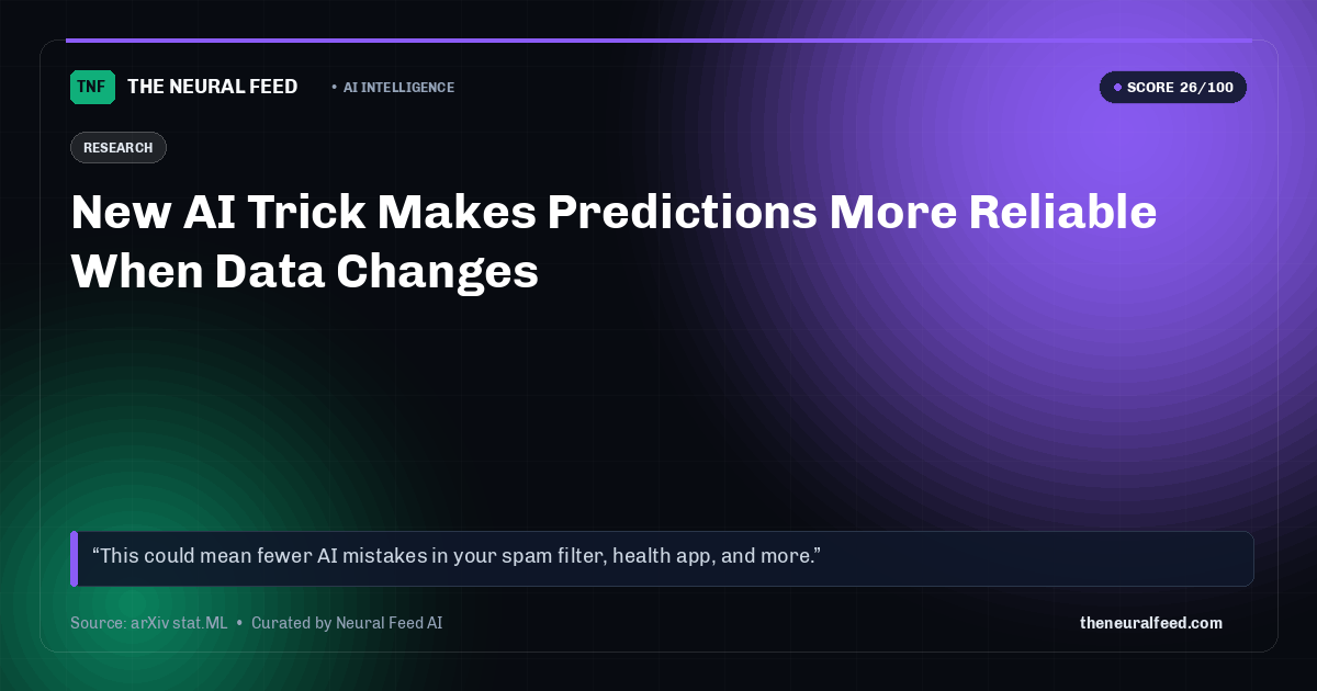 New AI Trick Makes Predictions More Reliable When Data Changes