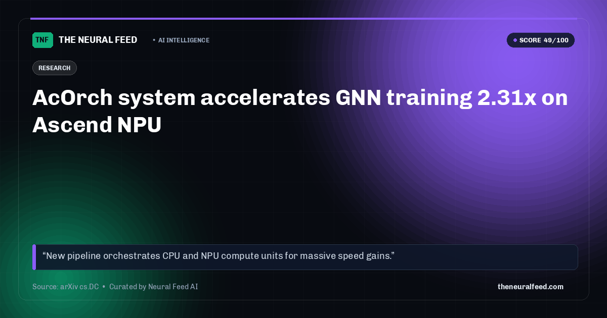 AcOrch system accelerates GNN training 2.31x on Ascend NPU