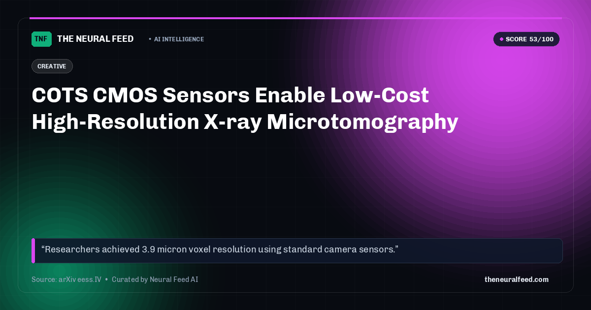 COTS CMOS Sensors Enable Low-Cost High-Resolution X-ray Microtomography