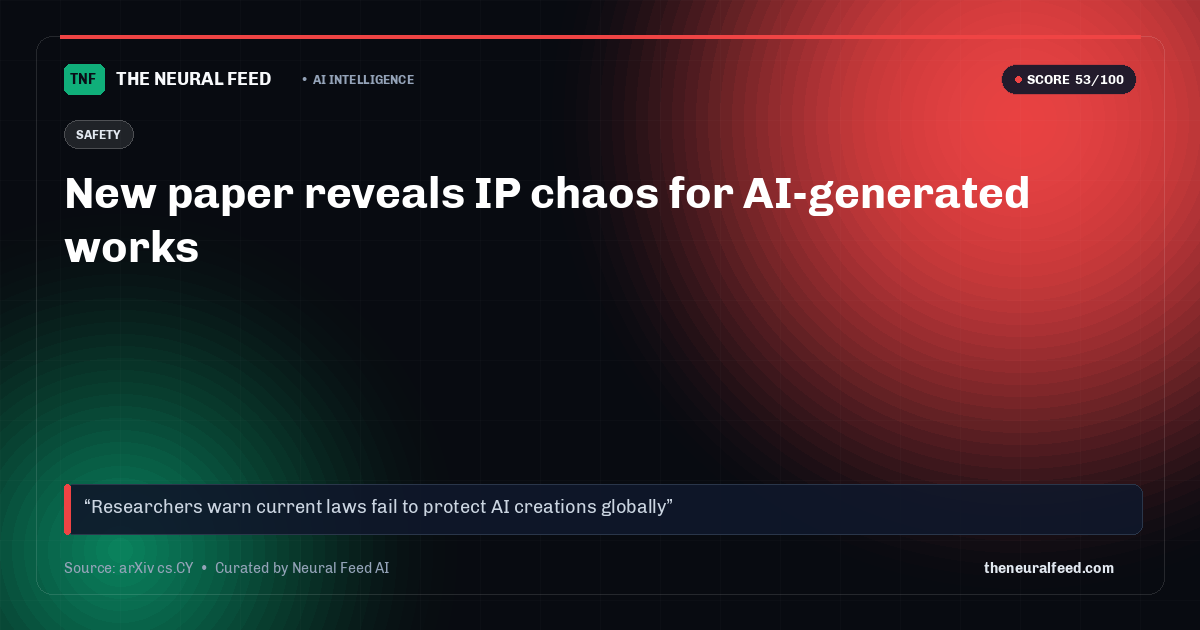 New paper reveals IP chaos for AI-generated works