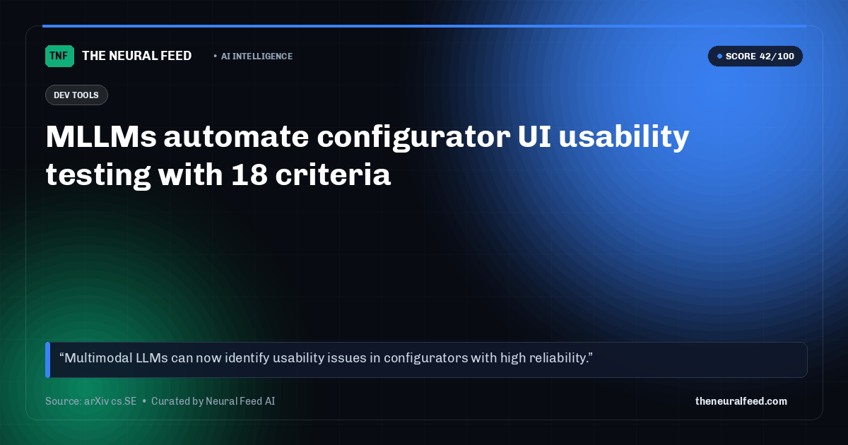 MLLMs automate configurator UI usability testing with 18 criteria