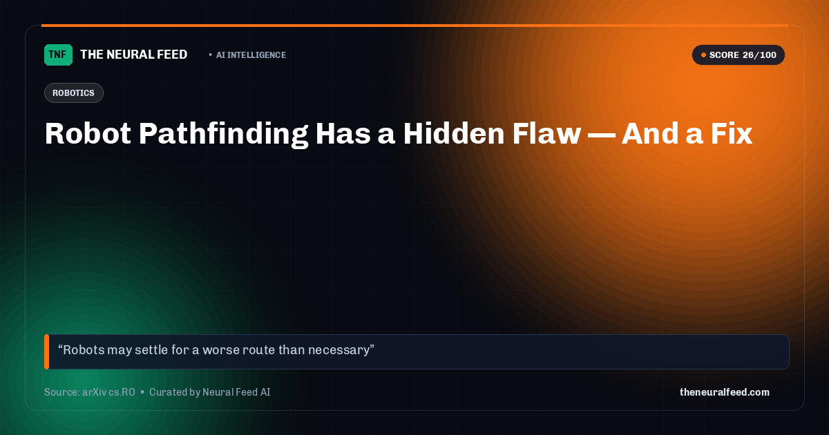 Robot Pathfinding Has a Hidden Flaw — And a Fix