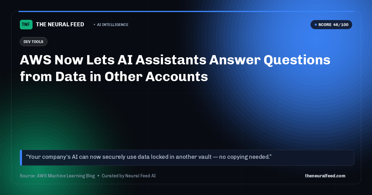 AWS Now Lets AI Assistants Answer Questions from Data in Other Accounts