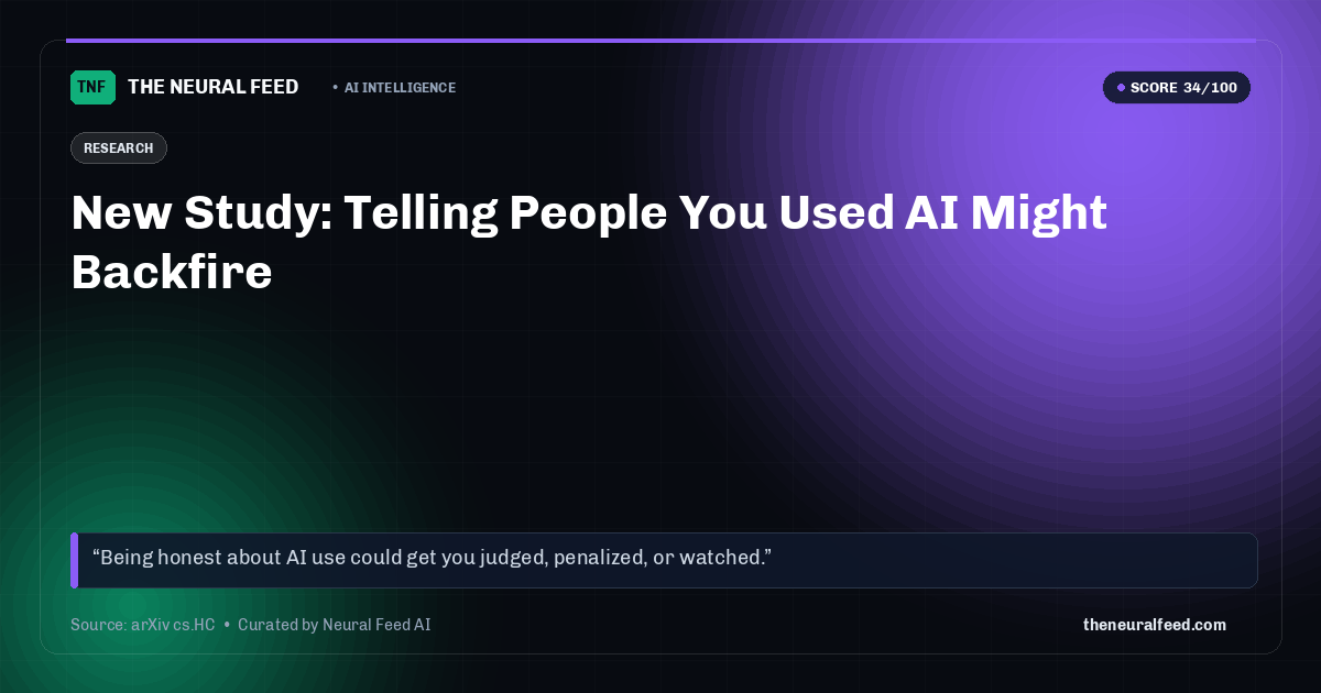 New Study: Telling People You Used AI Might Backfire