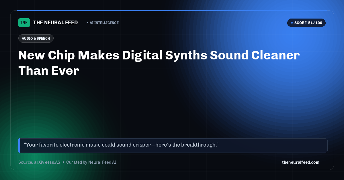 New Chip Makes Digital Synths Sound Cleaner Than Ever