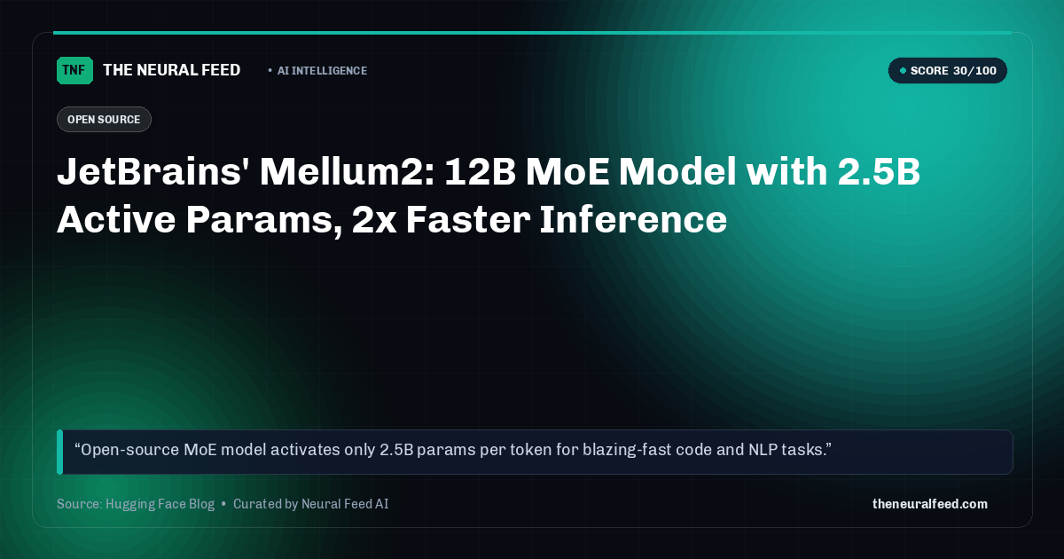 JetBrains' Mellum2: 12B MoE Model with 2.5B Active Params, 2x Faster Inference
