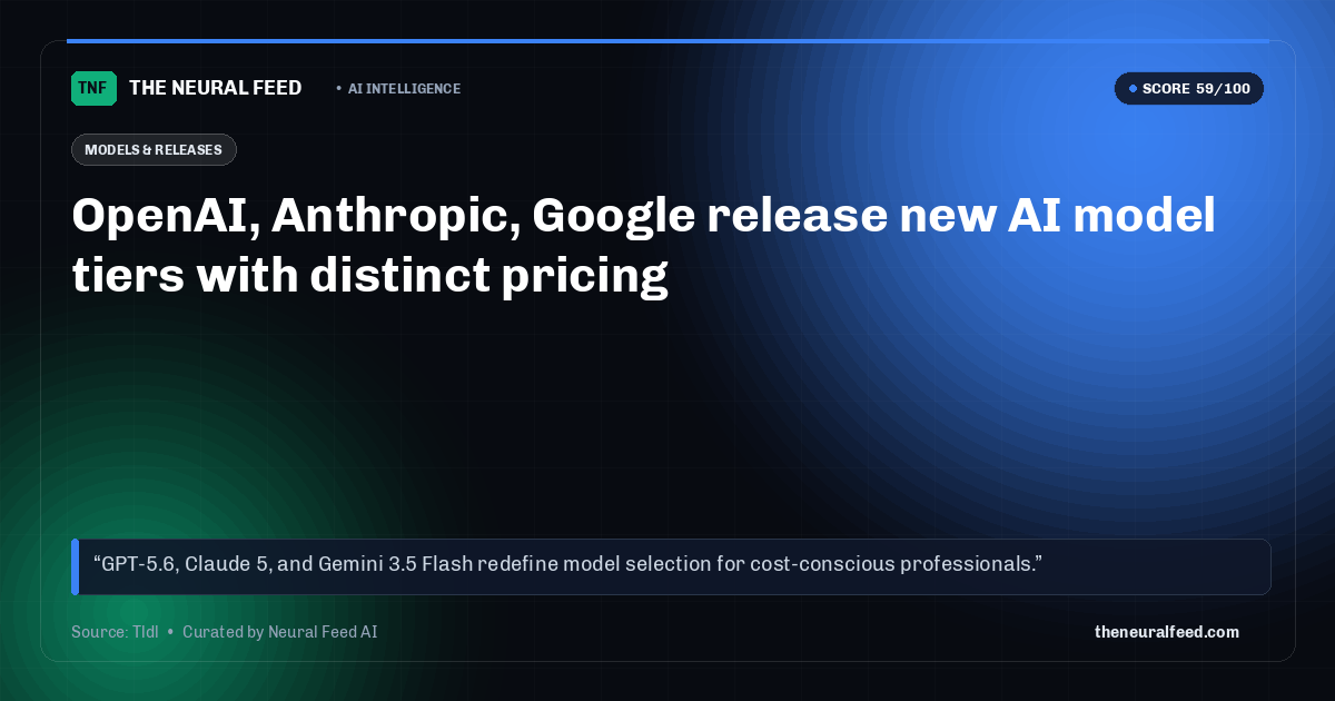 OpenAI, Anthropic, Google release new AI model tiers with distinct pricing