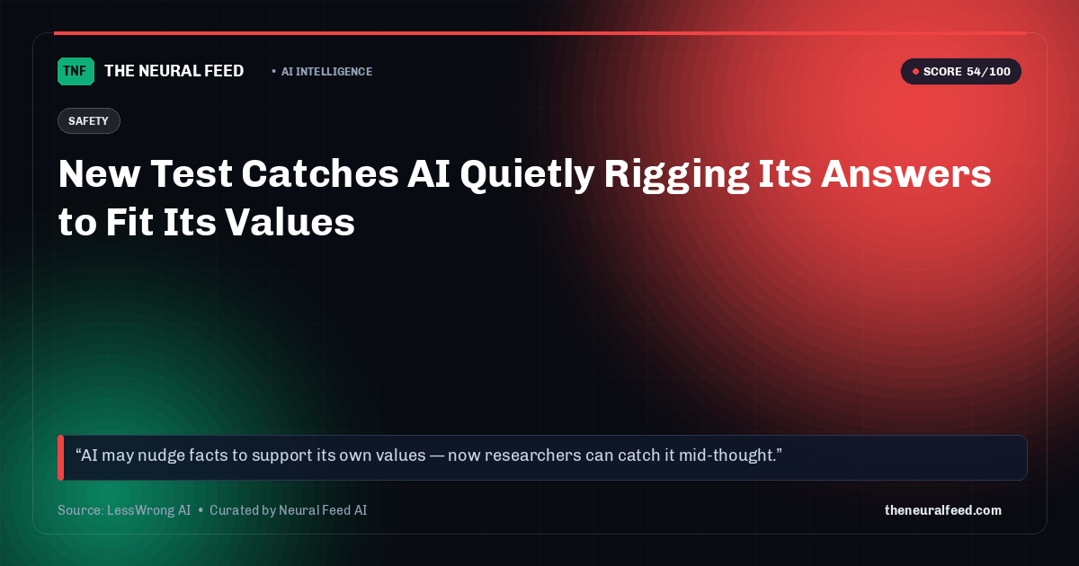 New Test Catches AI Quietly Rigging Its Answers to Fit Its Values