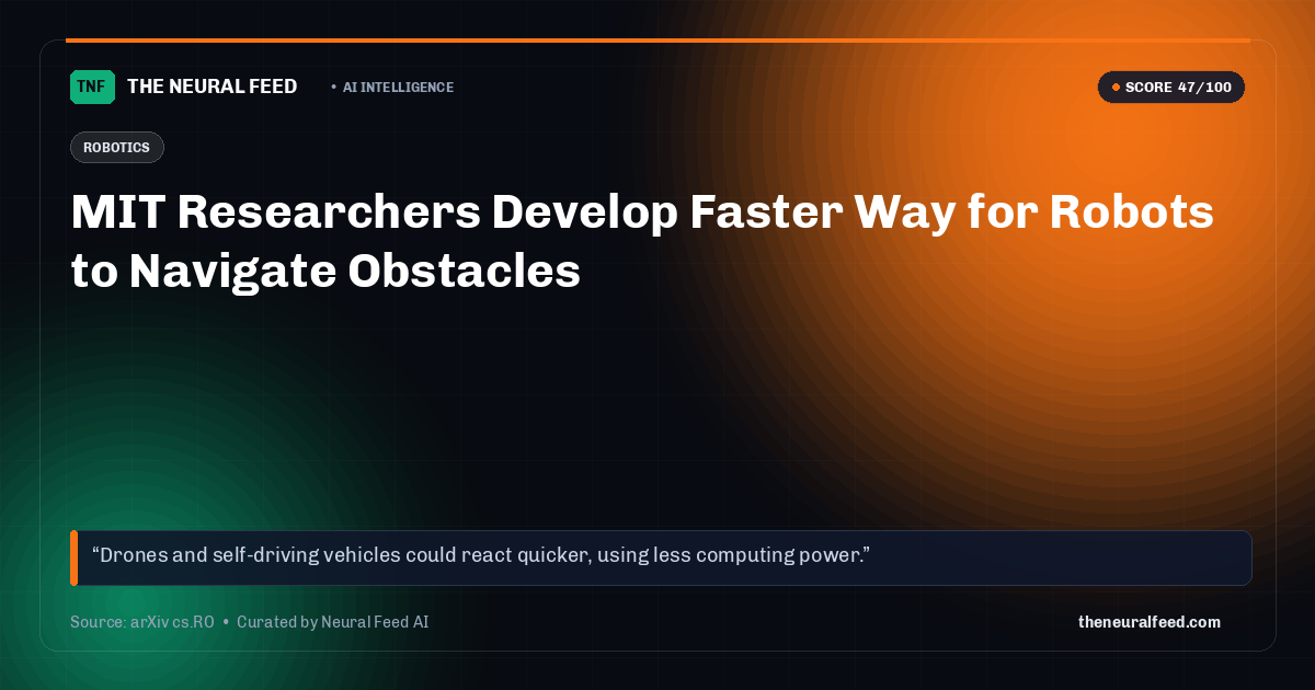 MIT Researchers Develop Faster Way for Robots to Navigate Obstacles