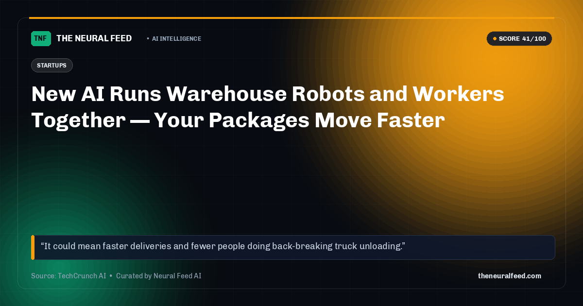 New AI Runs Warehouse Robots and Workers Together — Your Packages Move Faster
