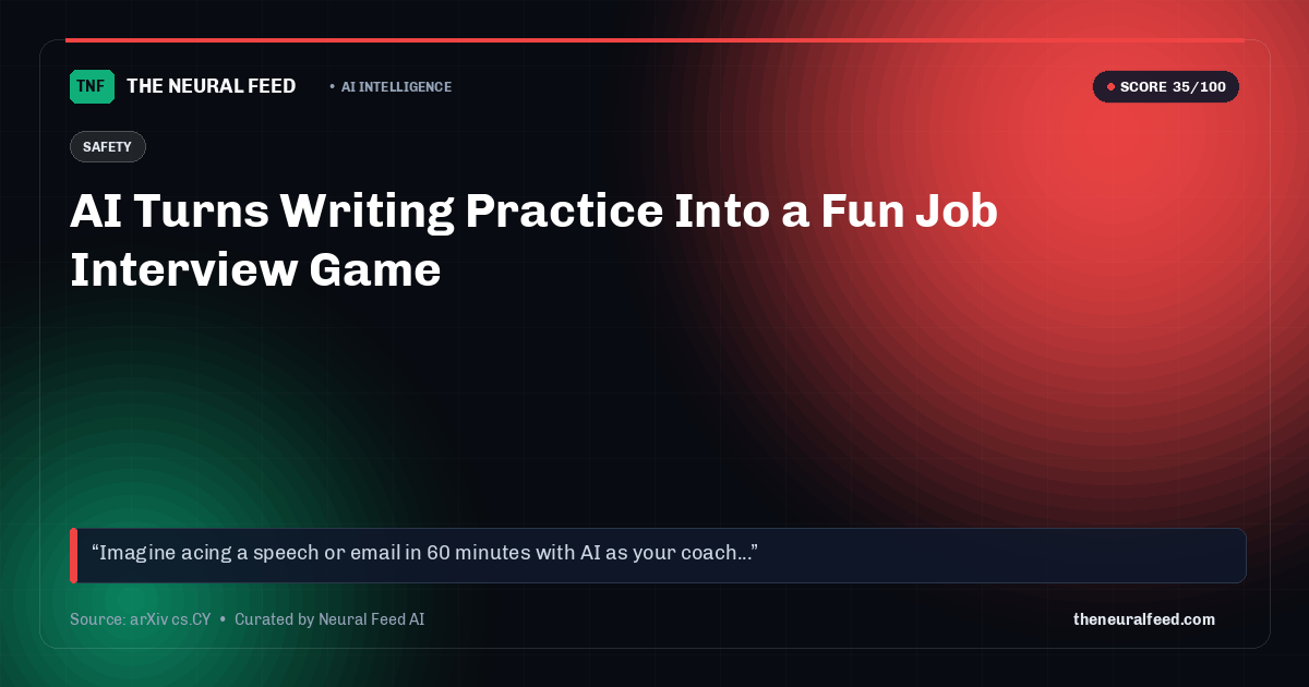 AI Turns Writing Practice Into a Fun Job Interview Game