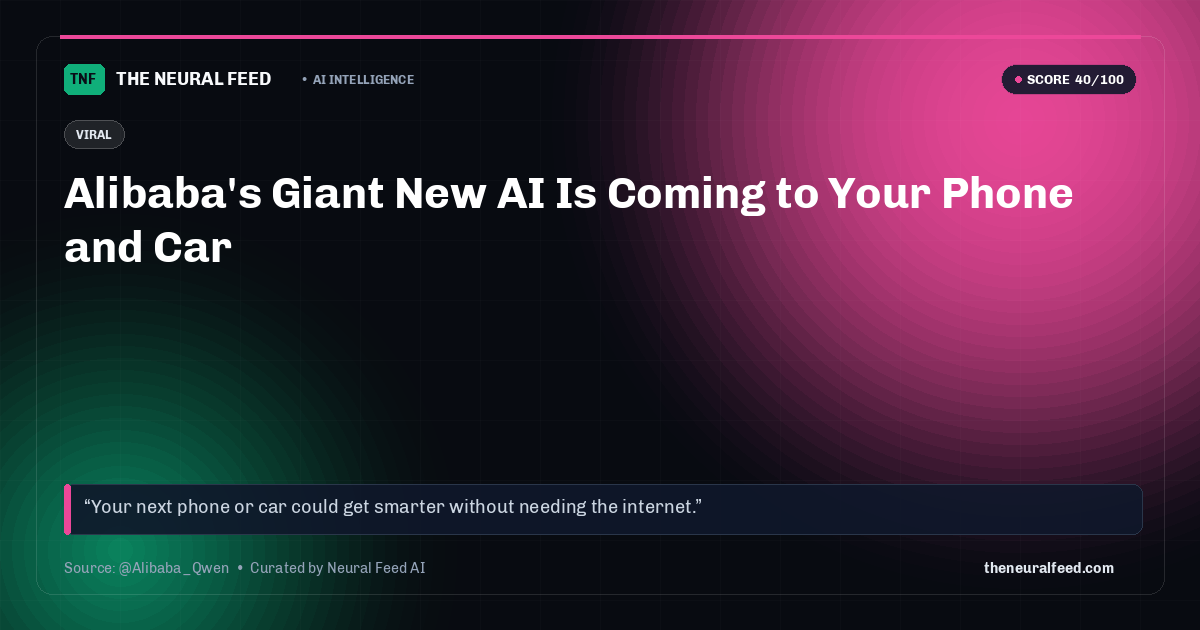 Alibaba's Giant New AI Is Coming to Your Phone and Car