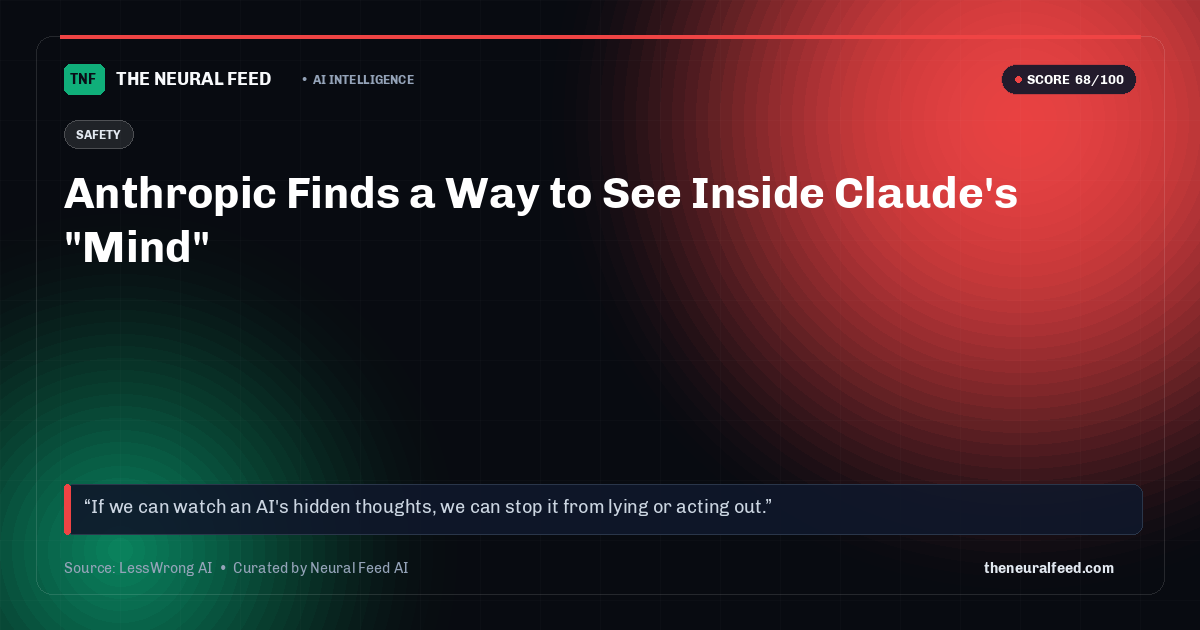 Anthropic Finds a Way to See Inside Claude's "Mind"