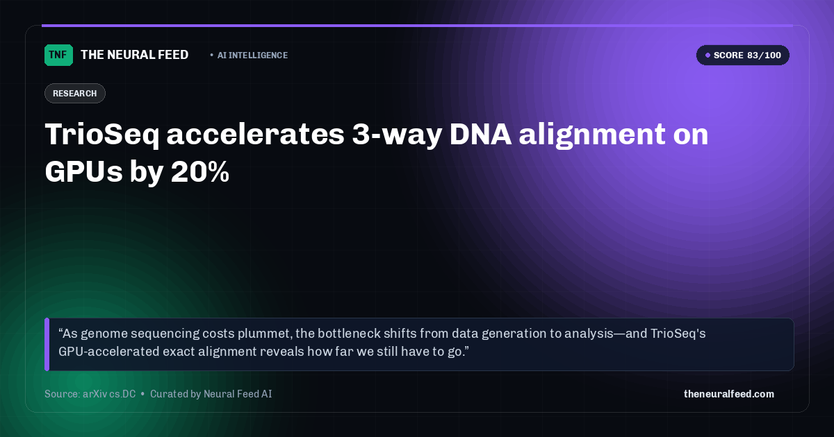 TrioSeq accelerates 3-way DNA alignment on GPUs by 20%