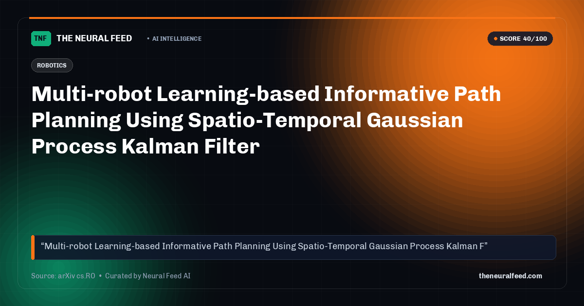 Multi-robot Learning-based Informative Path Planning Using Spatio-Temporal Gaussian Process Kalman Filter