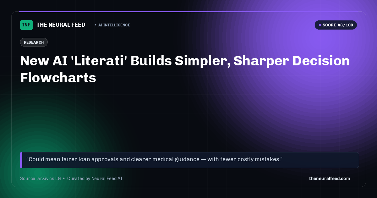 New AI 'Literati' Builds Simpler, Sharper Decision Flowcharts