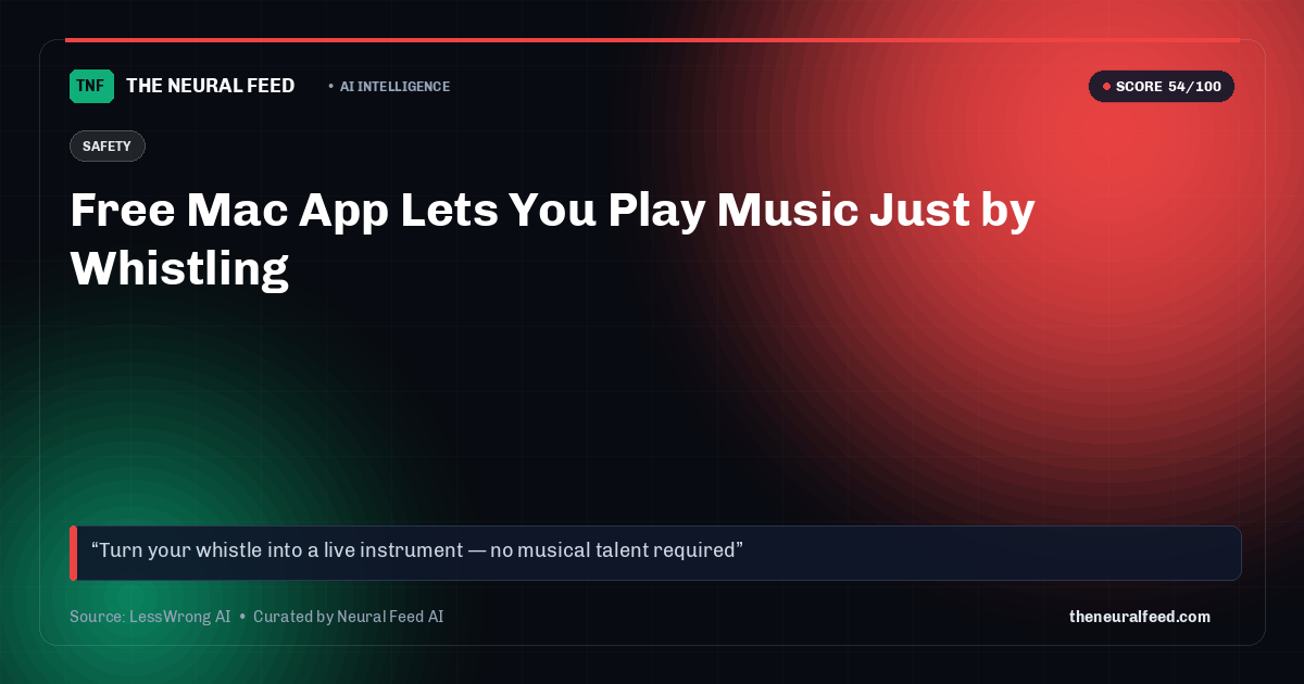 Free Mac App Lets You Play Music Just by Whistling