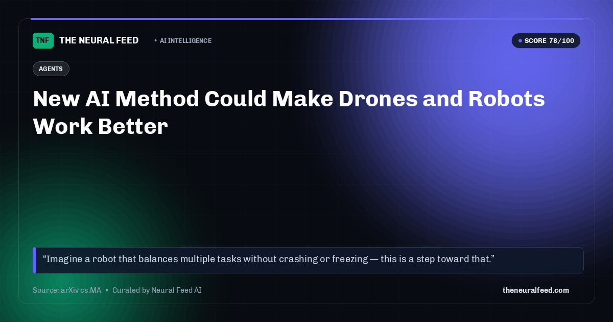 New AI Method Could Make Drones and Robots Work Better