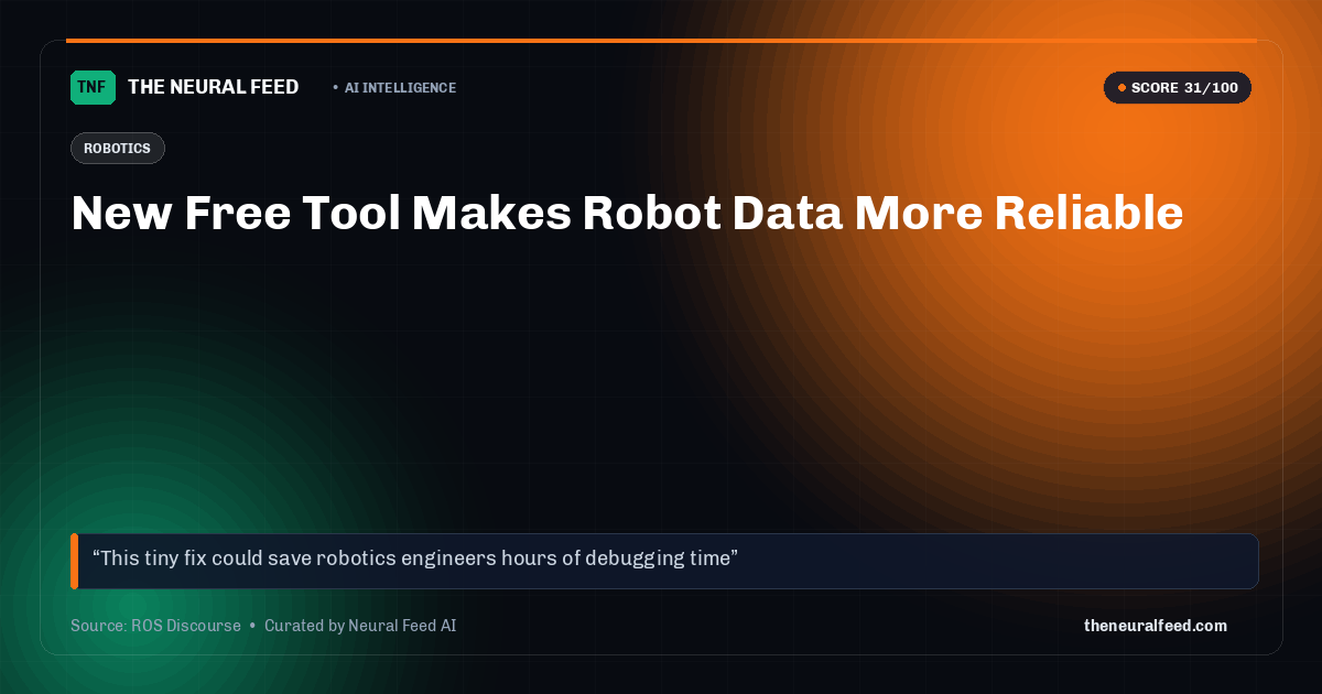 New Free Tool Makes Robot Data More Reliable