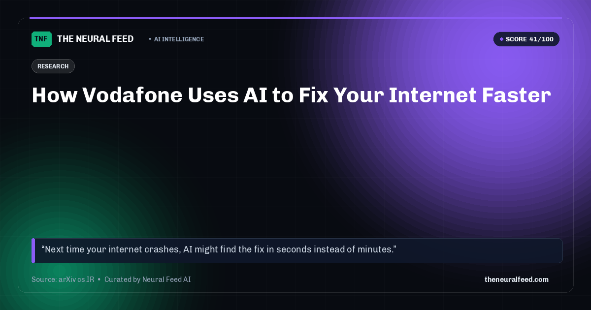 How Vodafone Uses AI to Fix Your Internet Faster