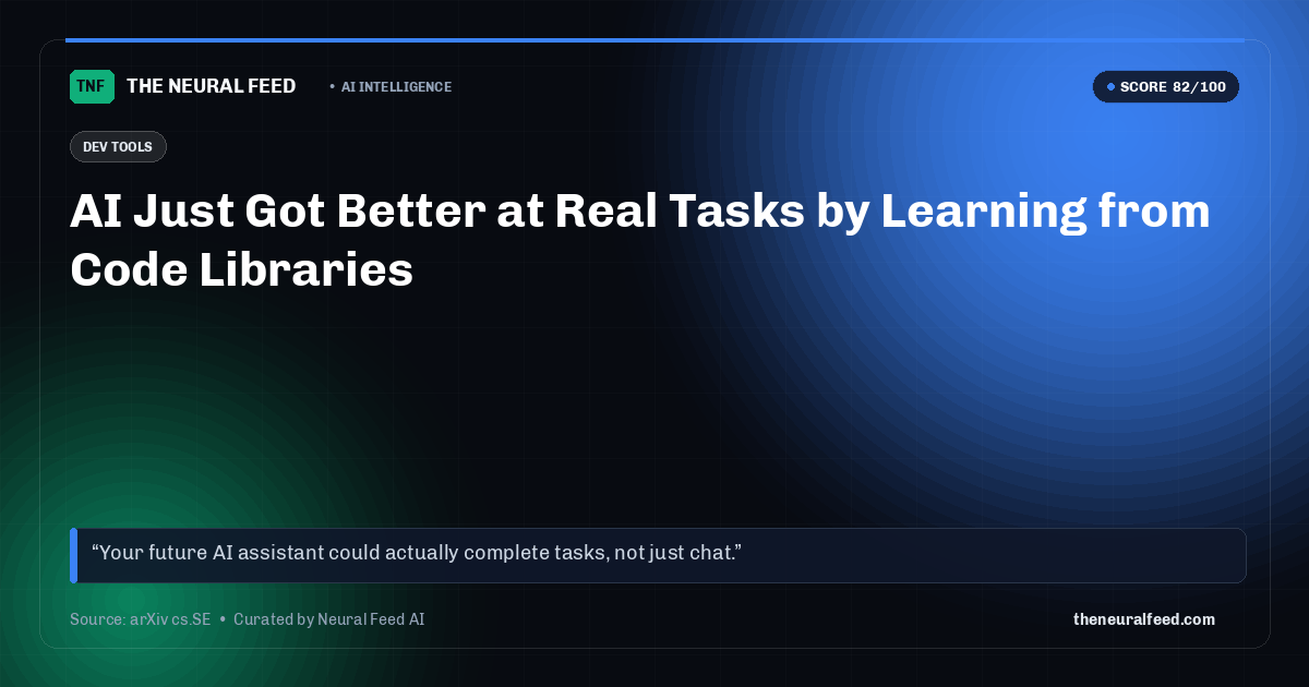 AI Just Got Better at Real Tasks by Learning from Code Libraries