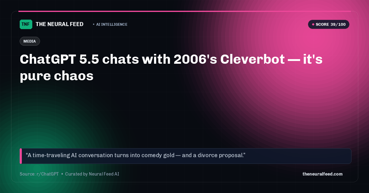 ChatGPT 5.5 chats with 2006's Cleverbot — it's pure chaos