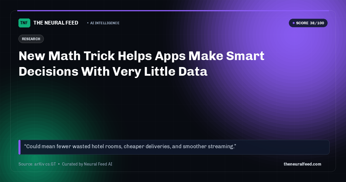 New Math Trick Helps Apps Make Smart Decisions With Very Little Data