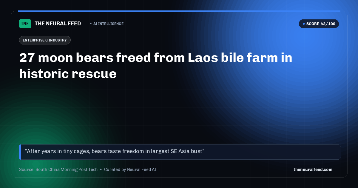27 moon bears freed from Laos bile farm in historic rescue