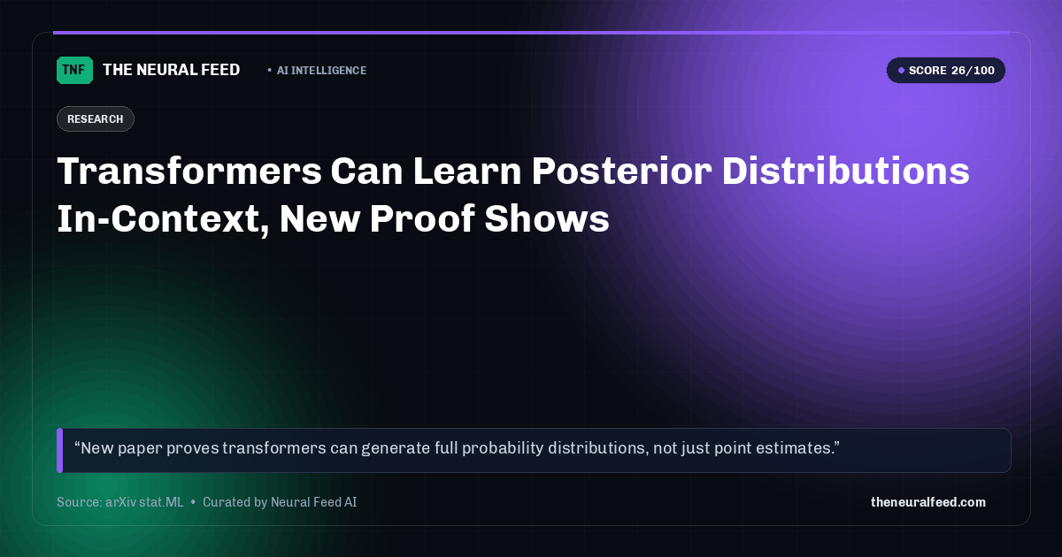Transformers Can Learn Posterior Distributions In-Context, New Proof Shows